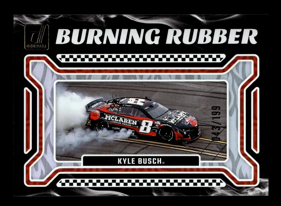 5-05-25 PWE . 2024 donruss nascar #4 kyle busch BURNING RUBBER . HOLO /199 - Image 1 of 2