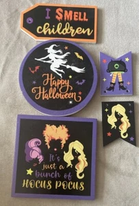 Hokuspokus Halloween Holzdeko (5 Stück) - Bild 1 von 5