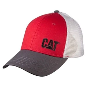 Caterpillar CAT Equipment Big Red & Charcoal Gray Snapback Mesh Cap/Hat - Picture 1 of 1