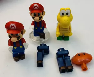K’Nex Nintendo Super Mario Lot of 3 Figures & Extras Mario & Koopa - Picture 1 of 1