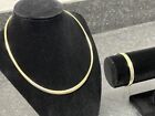 Vintage 14K Gold OMEGA Graduated Necklace and 7 1/4" Bracelet Matching Set - WOW