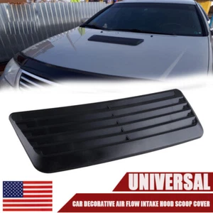 Air Flow Intake Hood Scoop Vent Bonnet Cover Trim Universal Car Decorative Black - Picture 1 of 7