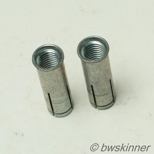 2x Dado di espansione per mobili M10 x 40 mm x 12 mm femmina filettato impugnatura a S L. - Foto 1 di 4