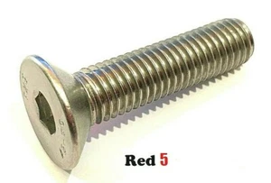 M10 (10mm) Countersunk Head Socket Screws - Stainless Steel G304 - Coarse Thread - Picture 1 of 3