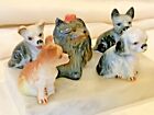 Dogs Figurines on marble stand Ceramic/ Porcelain Vintage from Switzerland 