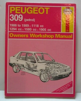 Haynes - Peugeot 309 (Gasolina) 1986 - 1989 Manual Del Propietario - Imagen 1 de 4