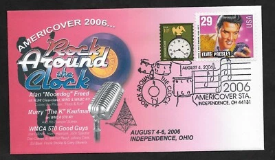 #2724 Elvis Presley on #3762 Rock Around the Clock FDC by Therome Americover Sta - Image 1 of 2