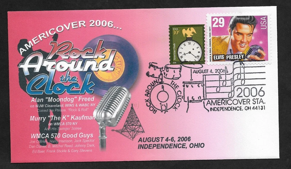 #2724 Elvis Presley on #3762 Rock Around the Clock FDC by Therome Americover Sta - Image 1 of 2