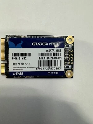 32GB mSATA 32GB GUDGA part# GIM32 - Pulled from new units - Image 1 of 2