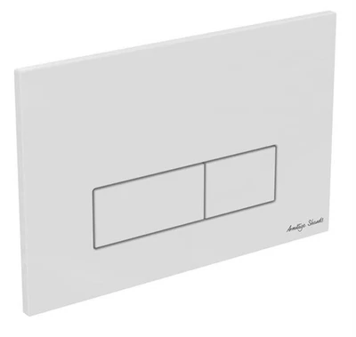 Armitage Shanks Oleas M2 mechanical dual flush plate in white. S0767AC - Image 1 of 4