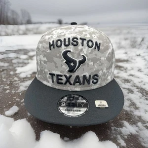 Sombrero de los Houston Texans 9Fifty "Arctic Camo" 2024 NFL Saludo al Servicio Snapback H96 - Imagen 1 de 9