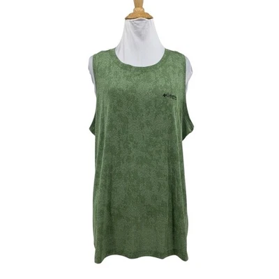 Camiseta sin mangas Columbia para mujer 2XL Olive Bluebird Canyon técnica titanio transpirable Foto 1 de 4