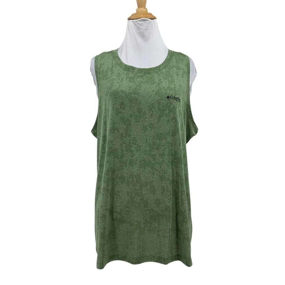 Camiseta sin mangas Columbia para mujer 2XL Olive Bluebird Canyon técnica titanio transpirable Foto 1 de 4