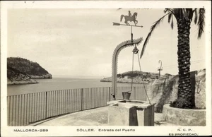Ak Soller Mallorca Balearische Inseln, Blick auf das Meer, Statue... - 4827894 - Bild 1 von 2