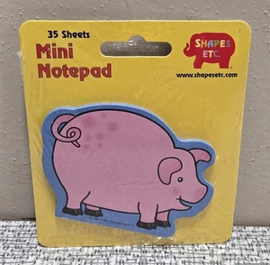 2004 Formen etc Mini Schwein Ferkel NOTIZBLOCK 35 Blatt 3 1/2” x 2 5/8” Neu aus altem Lagerbestand - Bild 1 von 3