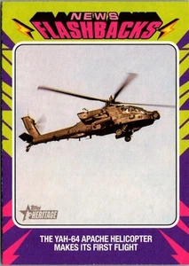Flashbacks de noticias Apache 2024 Topps Heritage #NF-14 YAH-64 - Imagen 1 de 2