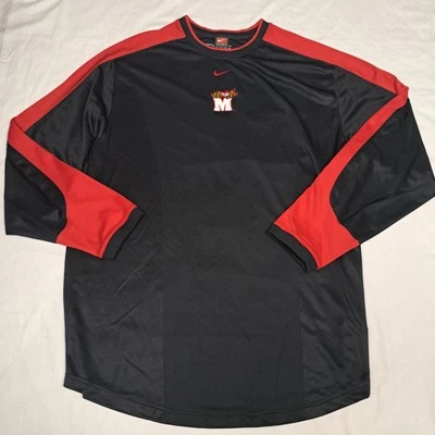 Pullover de calentamiento vintage Nike Team Maryland Terrapins rojo negro para hombre talla XL Foto 1 de 4