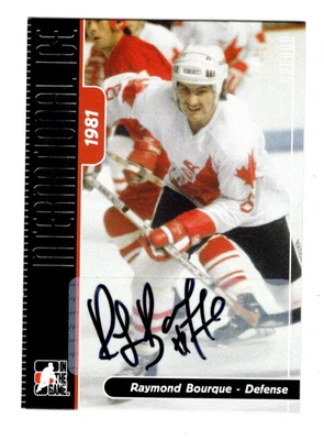 RAY BOURQUE 2006-07 ITG INTERNATIONAL ICE AUTO AUTOGRAPH SP /25 CANADA HOF RARE - Image 1 of 2