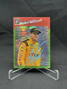 Michael McDowell Autograph Green 2023 Panini Donruss Racing Optic Retro #94 - Picture 1 of 3