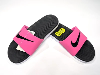 Nike Kawa Laser Fuchsia/Black Girl's Slide Sandals (GS/PS) - Assorted Sizes NWB - Image 1 of 4