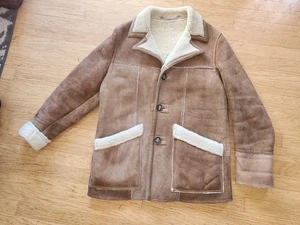 Men’s Vtg Silton Shearling Sheepskin Jacket 42 Marlboro Man Western Rancher - Picture 1 of 9