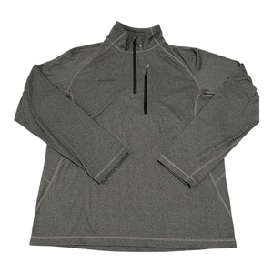 Mammut Men’s XL Runbold ML Half Zip Pullover Gray Fleece Lined Sweater - Picture 1 of 11