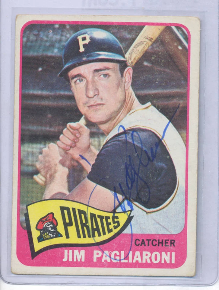 Jim Pagliaroni Pittsburgh Pirates 1965 Topps #265 Autographed Baseball Card - Image 1 of 1