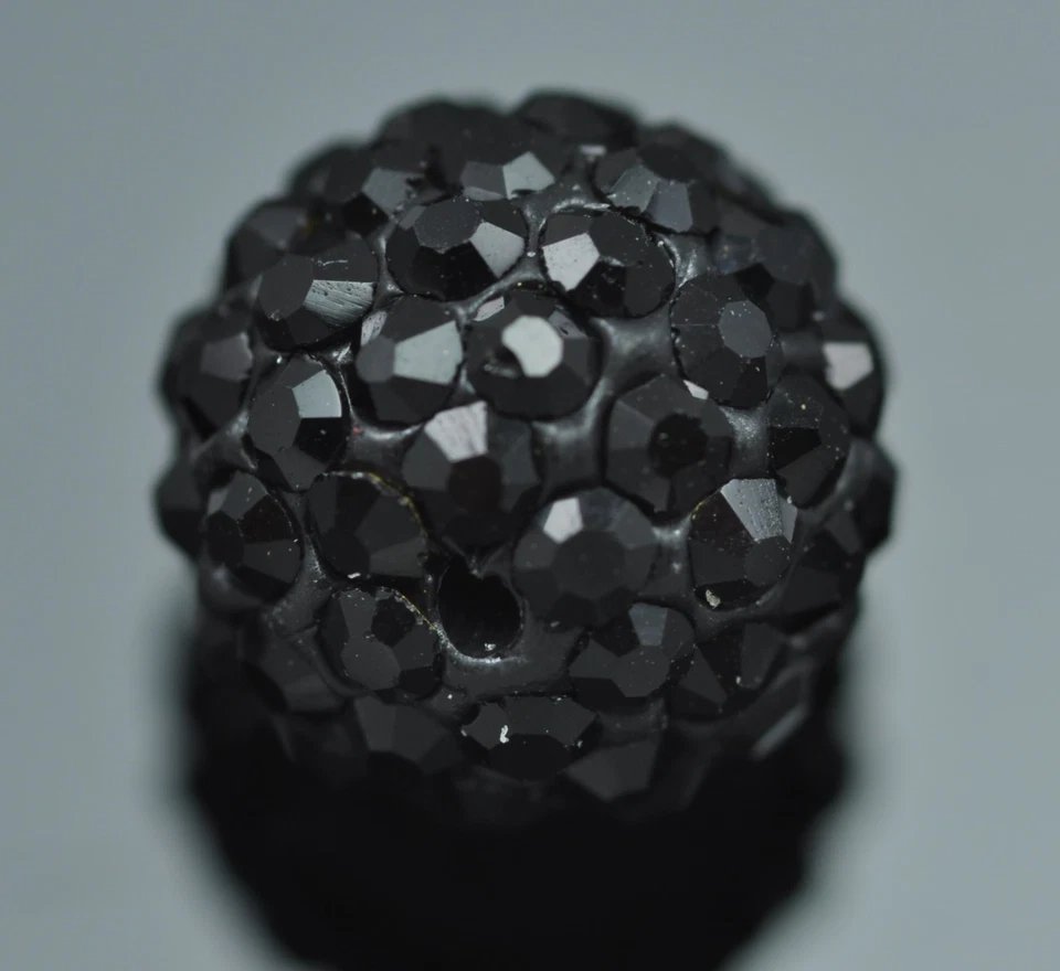 Small Hole Premium Shamballa Crystal Pave Clay Disco Ball Round Beads - Image 1 of 1