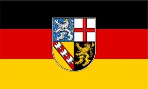 Saarland - État Allemand Autocollant Drapeau - Picture 1 of 3