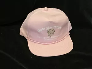 VINTAGE 1990s Georgia Pacific PINK Snap Back Golf Hat Cap - Doraville, GA - Bild 1 von 5