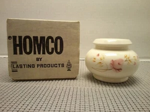 PORTAVELAS HOMCO De Colección con ROSAS ROSAS PINTADAS A MANO 1386-BL Productos Duraderos EE. UU. - Imagen 1 de 6