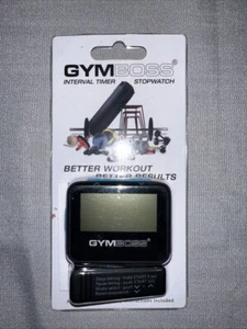 NEW GymBoss Interval Timer & Stopwatch Black/Blue Soft Coat FREESHIP - Picture 1 of 2