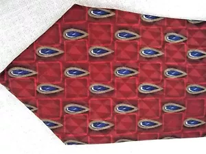 Nordstrom JZ Richards Mens Tie Silk Maroon Tear Drop Vintage 571/4L - Picture 1 of 5