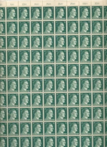 Stamp Germany Mi 795a Sc 529 Sheet 1941 WWII Fascism War Era Hitler MNH - Picture 1 of 2