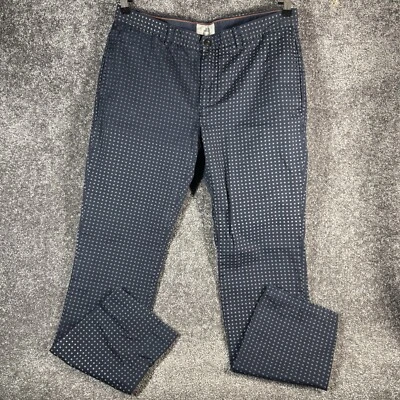 Jack Spade Pants Mens 36x33 Geometric Blue Chino Five Pocket Bleecker New York - Image 1 of 4