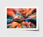 Cloud Paint Print, Wall Art, Mixed Color Framed Abstract Wall Art, Painting