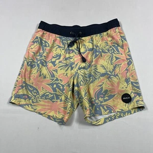 RVCA Shorts Tropical Floral Bermuda Swim Beach Trunks Pockets Mens Large L W34 - Picture 1 of 14