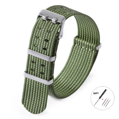 Correa de reloj de nailon militar duradera de 20 mm 22 mm para Citizen Eco-Drive Foto 1 de 4