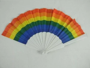Regenbogen Faltfächer Regenbogen Druck Handfächer Stolz Fächerfalte Neu Kawaii Süß - Bild 1 von 3