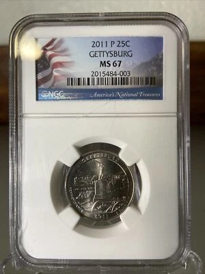 2011-P Gettysburg Park Quarter NGC MS67 - Image 1 of 2