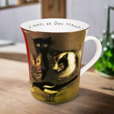 Francisco Goya "Le Chats de Don Manuel" Fine Bone China Mug – Artful Coffee Cup - Image 1 of 4