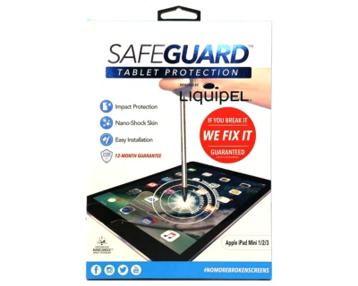 SafeGuard Liquipel Apple iPad Mini 1 2 & 3 Screen Protector Easy Install NEW - Image 1 of 2