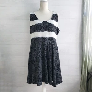 NWT Jessica Simpson - Gray black tie-dye striped tank dress, Juniors Plus 1X - Picture 1 of 7