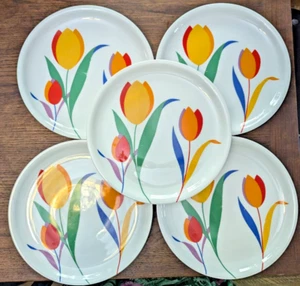 Harmony Block Portugal Dinner Plates 10 3/4" TULIP TIME Kitchen Kitsch - Picture 1 of 10