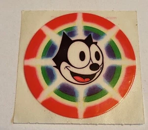 Lisa Frank Felix The Cat 1980s Vintage Circle Sticker Original Back Tucson Az - Picture 1 of 4