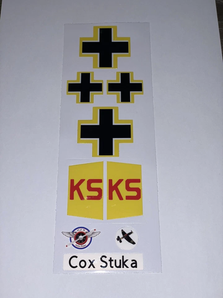JU87D Stuka Decal Airplane Sticker Set (Replicated) 049 Cox - Image 1 of 1