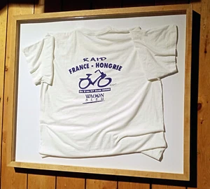 Velosolex T-Shirt WAGON BLEU RAID FRANCE HONGRIE + Rahmen + Museumsglas + BUCH - Bild 1 von 8