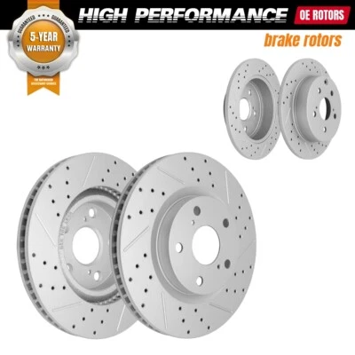 Rotores de disco delanteros + traseros 296 mm para Toyota Rav4 2006 2007 2008 - 2015 2016 2018 Foto 1 de 4