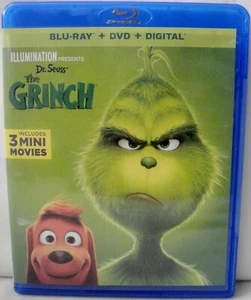 Dr Seuss The Grinch Blu-ray + DVD + Digital Includes 3 Mini Movies 2018 - Picture 1 of 6