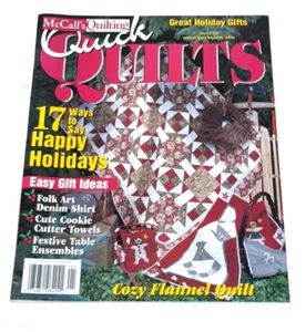 MCCALL'S QUICK QUILTS MAGAZINE -January 2002-17 Happy holiday - Picture 1 of 6
